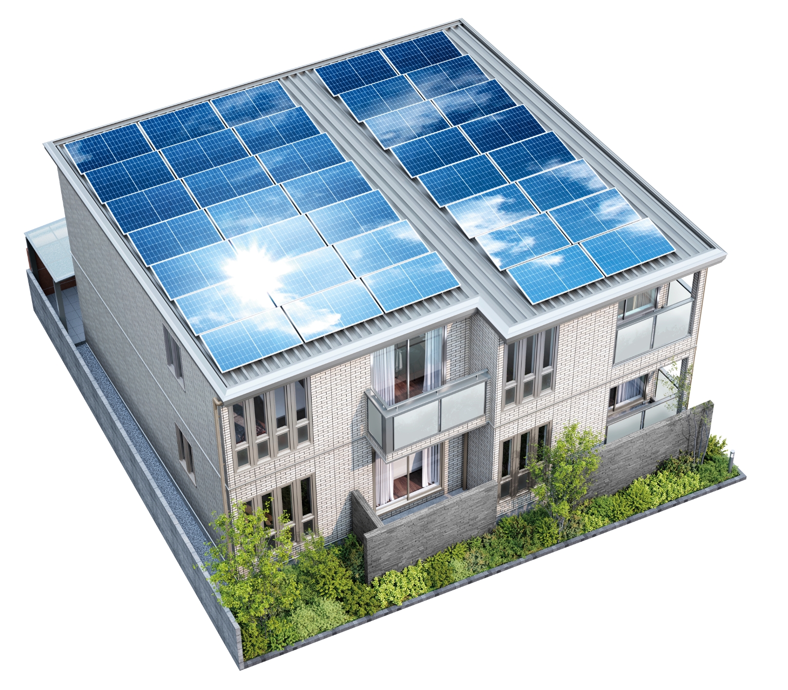 太陽光発電をたくさん載せた賃貸住宅